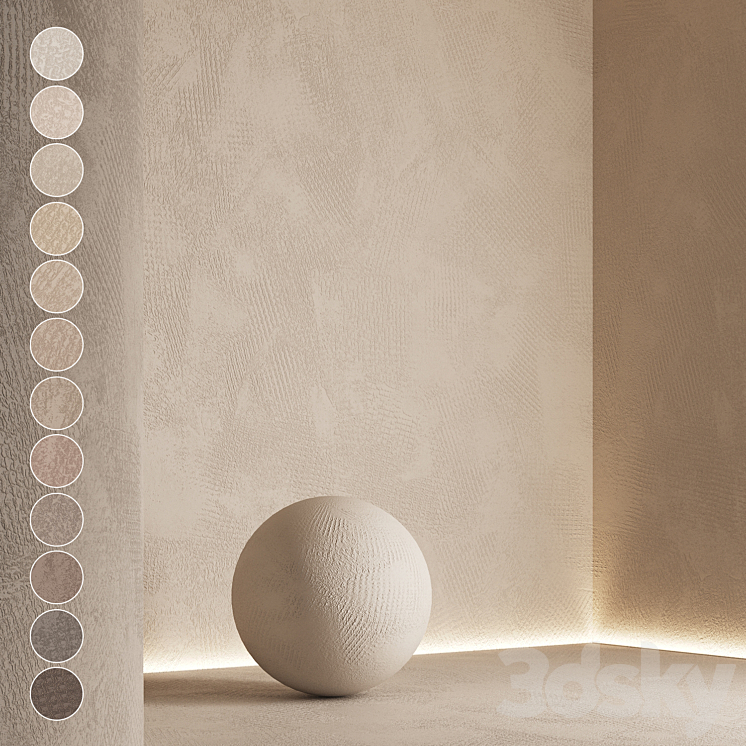 Decorative plaster set 10 3D Model