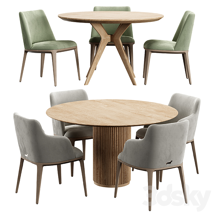 Chair Form Leather Sofaclub PALAIS ROYAL Table Clark Table 3D Model