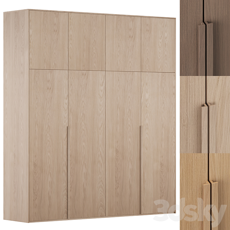 Wooden modular cabinet 3DS Max Model - thumbnail 1