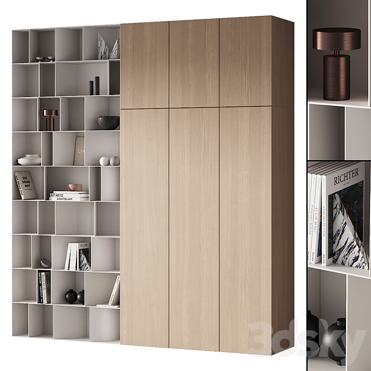 263 cabinet furniture 13 modular wardrobe cupboard 09 3D Model