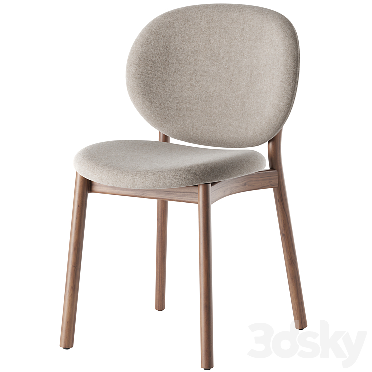 Ines Upholstered Chair By Calligaris 3D Model