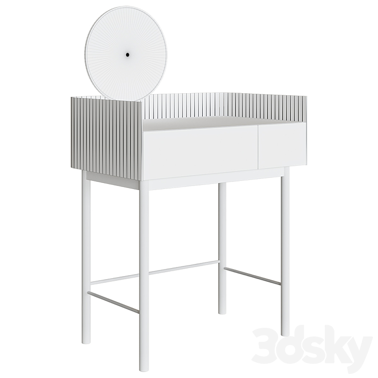 Dressing table with 2 drawers Lazar 3D Model Free