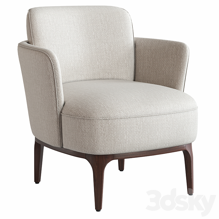 Armchair Jabote 3DS Max Model - thumbnail 1