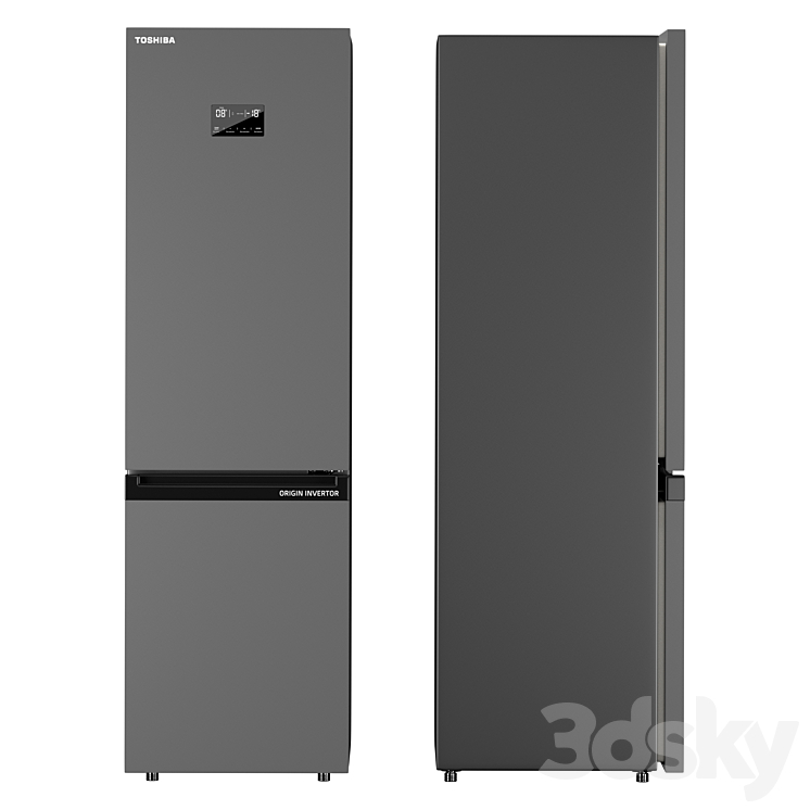 Fridge Toshiba GR-RB500WE-PMJ(06) - Kitchen appliance - 3D model
