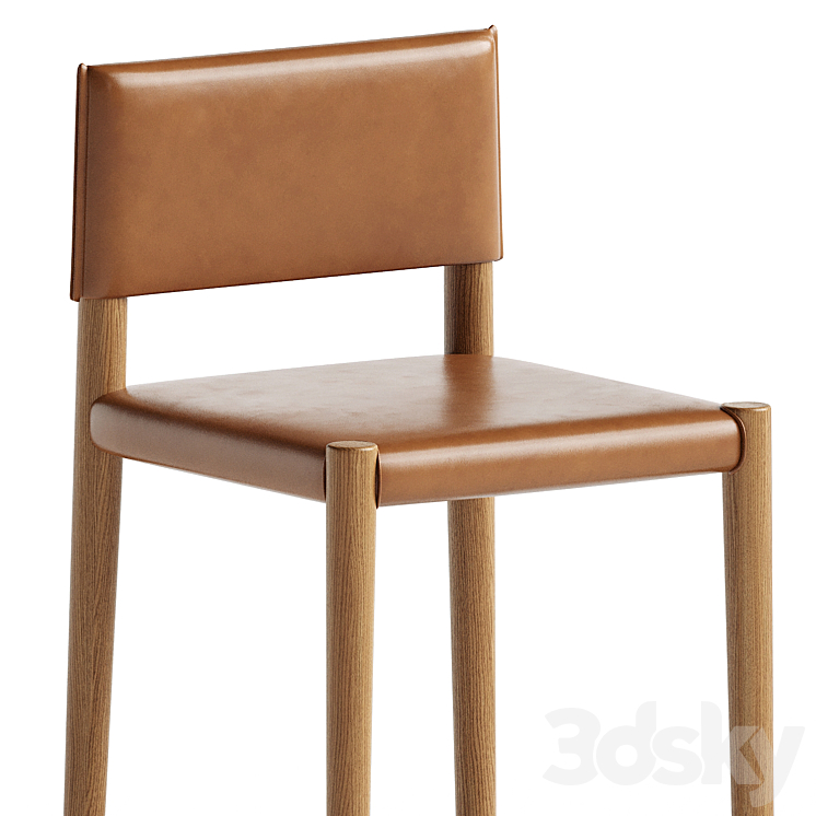 Marseille Counter and Bar Stool 3DS Max Model - thumbnail 2
