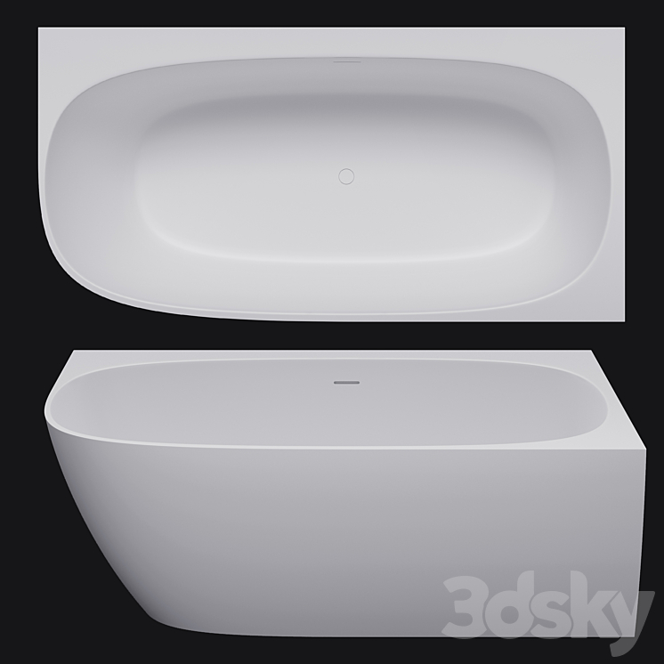 Bathtub Salini SOFIA WALL 180 corner 3D Model