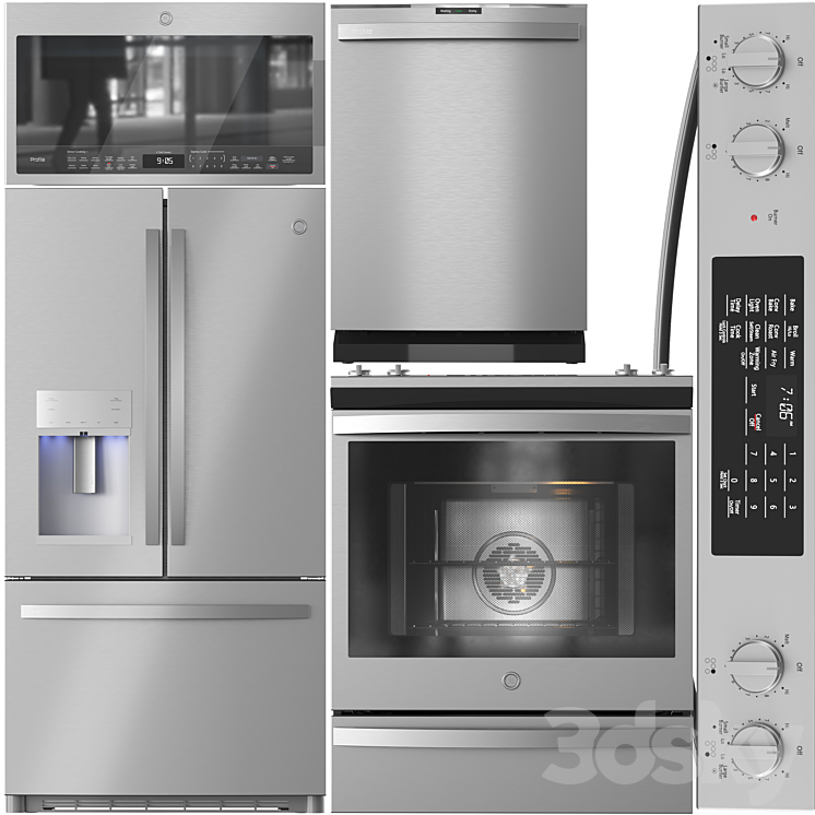 GE Appliance Collection 01 3D Model