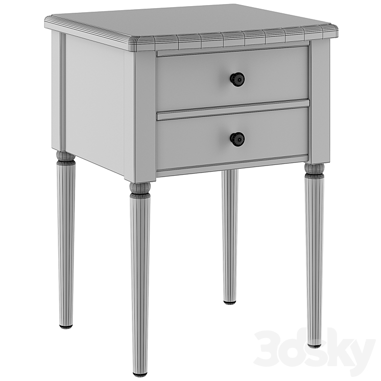Bedside table BLUES 3DS Max Model - thumbnail 2