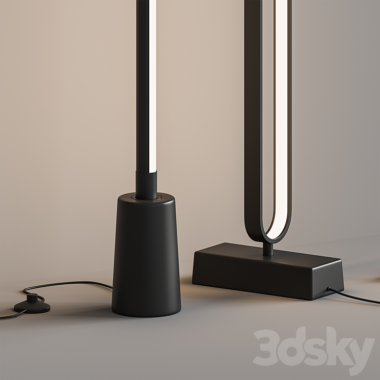 IKEA PILSKOTT OBEGRANSAD LED floor lamp 3D Model 3DSKY Decor