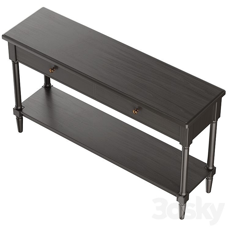 Console with drawers and shelf BLUES 3DS Max - thumbnail 2