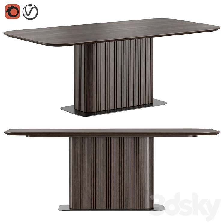 Glide Dining Table by Dantone Home 3D Model