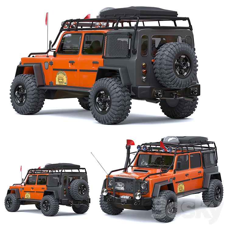 defender off road 3D Model Free