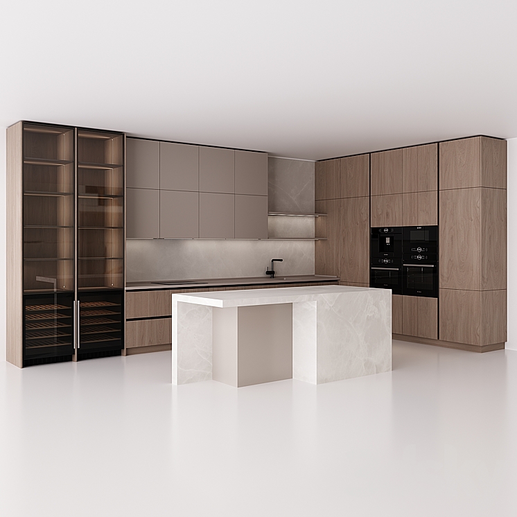 Kitchen in modern style 34 3DS Max - thumbnail 2