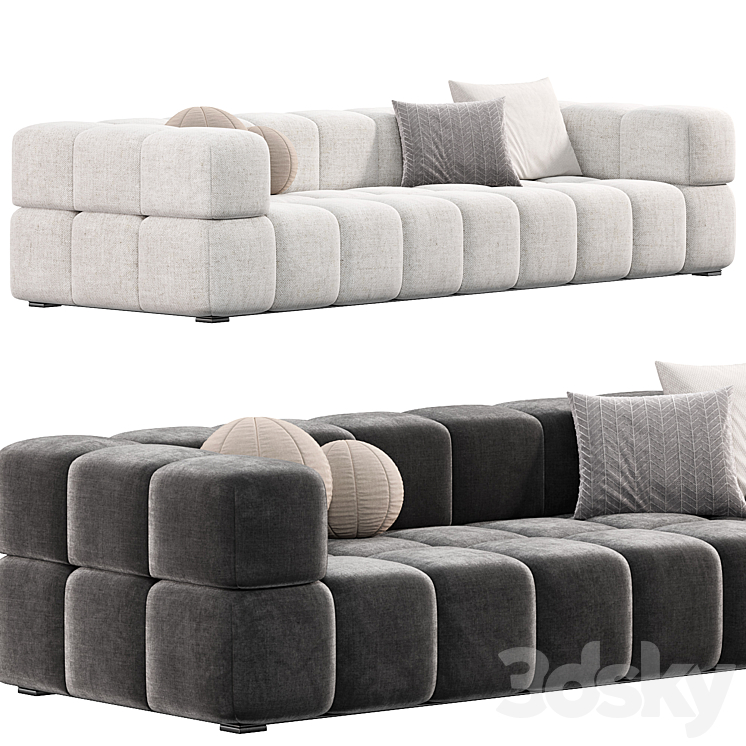 Thomas Long Module Sofa with Corner Backrest 3D Model
