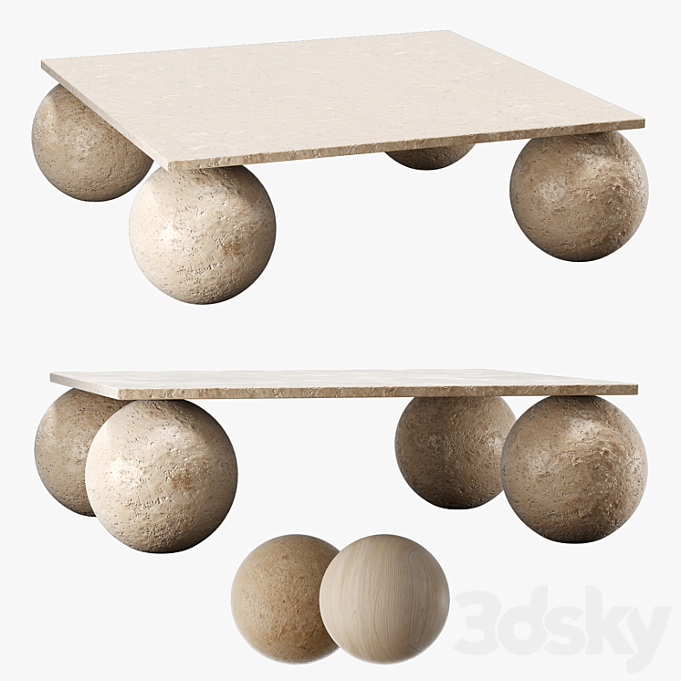 Kelly Wearstler-morro square coffee table 3D Model