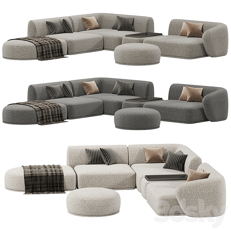 Rene Sectional Sofa 3D Model