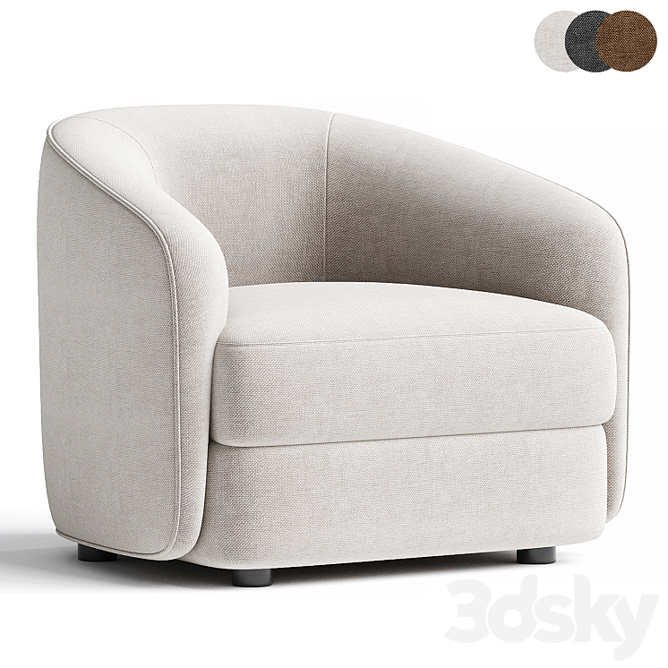 Covent Armchair 3DS Max Model - thumbnail 1