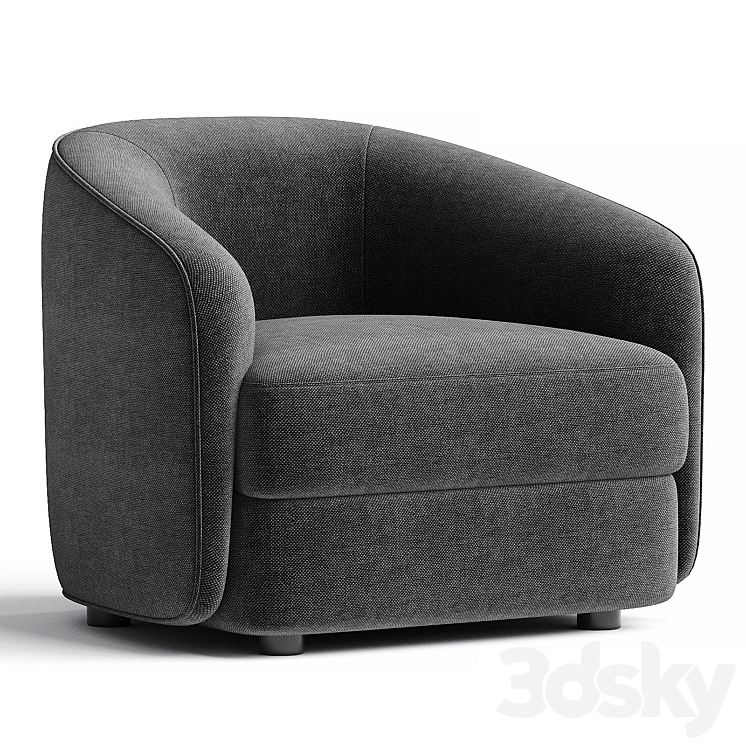 Covent Armchair 3DS Max Model - thumbnail 2