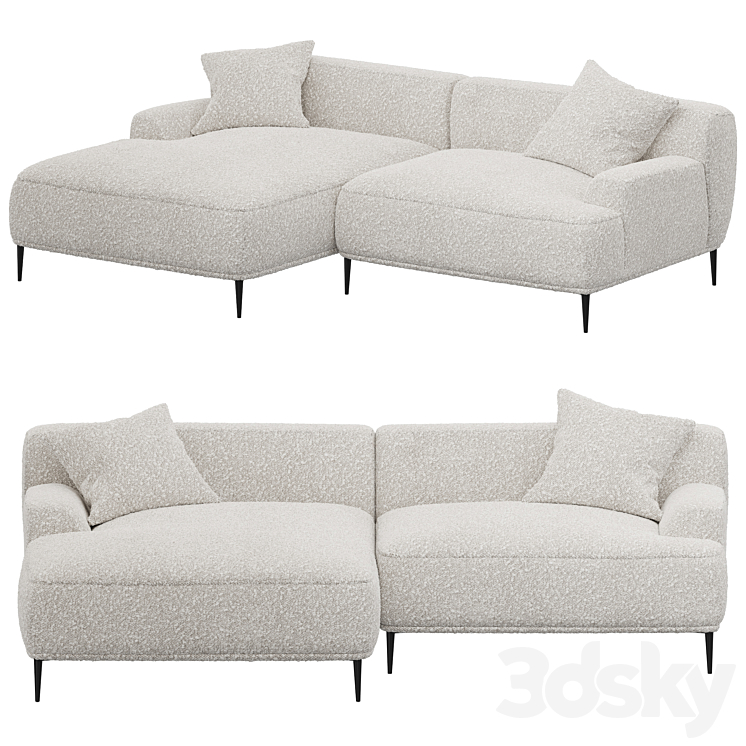 Dantone Home Sofa Albi corner 3D Model Free