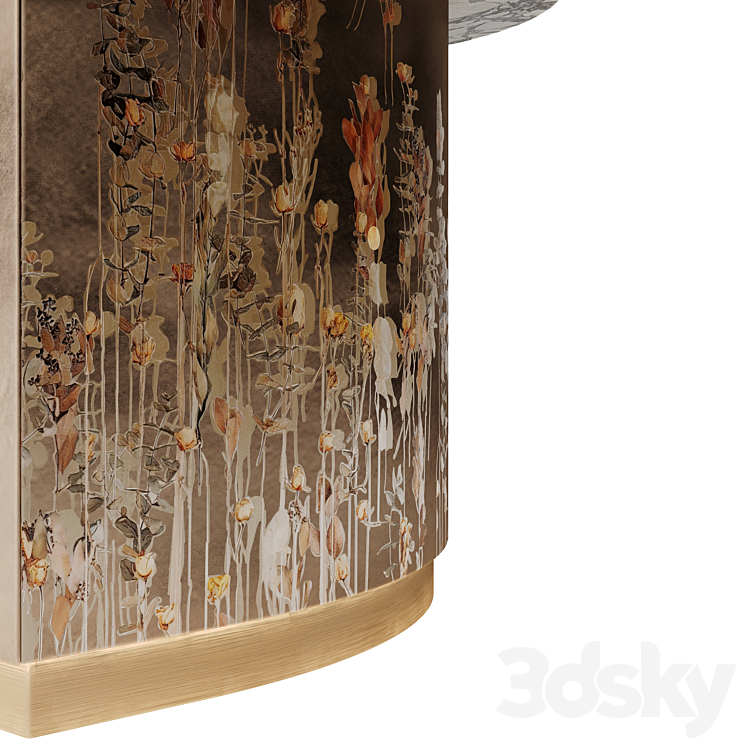 Bar counter with flowers by Nuova Home 3D Model Free