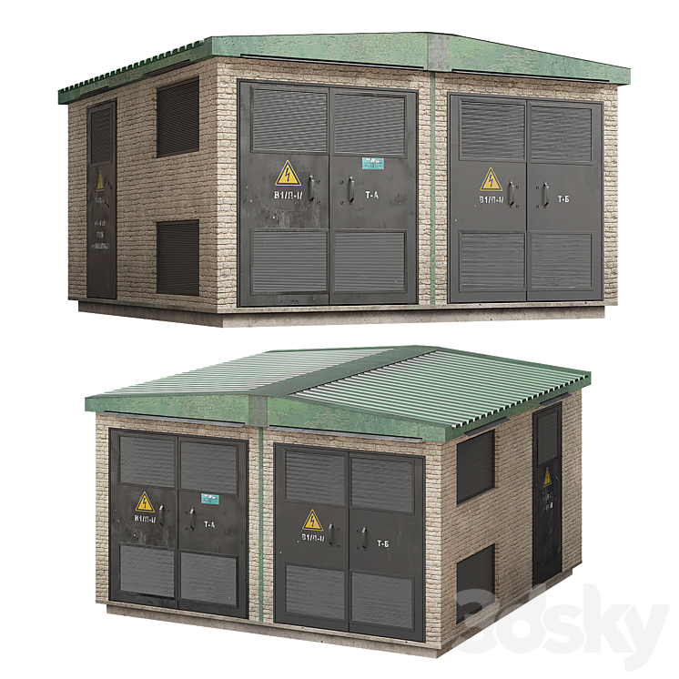 Transformer substation 3D Model