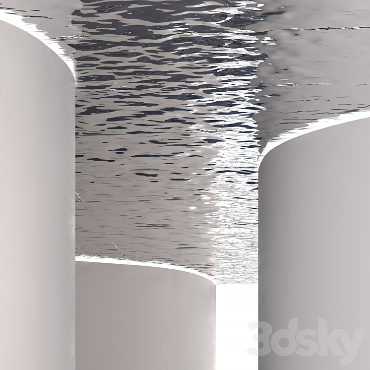 Water Rippled Steel Sheets 3D Model Free