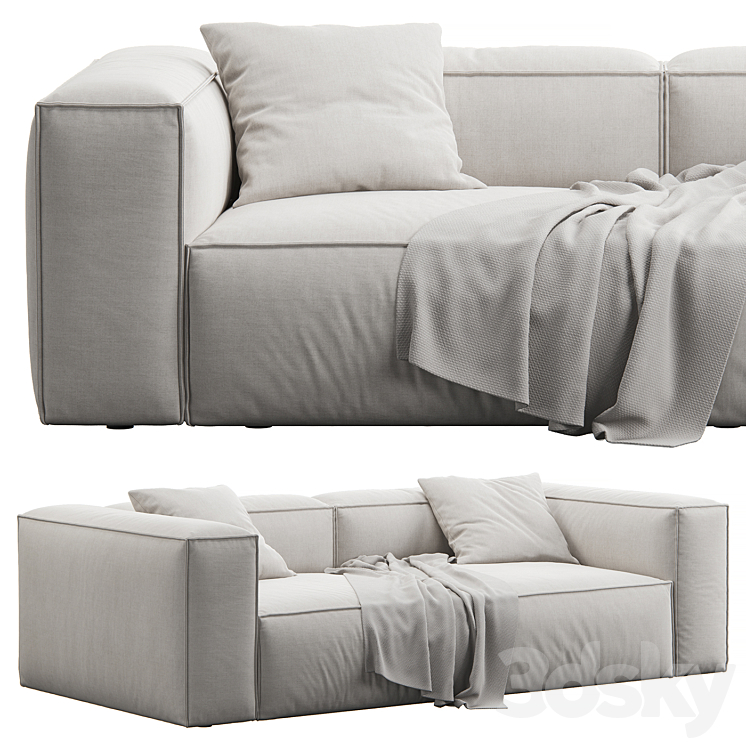 Bolia Modular 2 Seat Sofa by Cosima 3DS Max - thumbnail 2