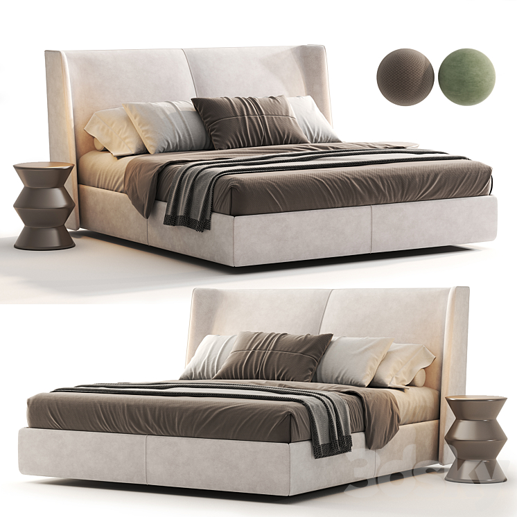 Echo Bed By Domkapa 3D Model