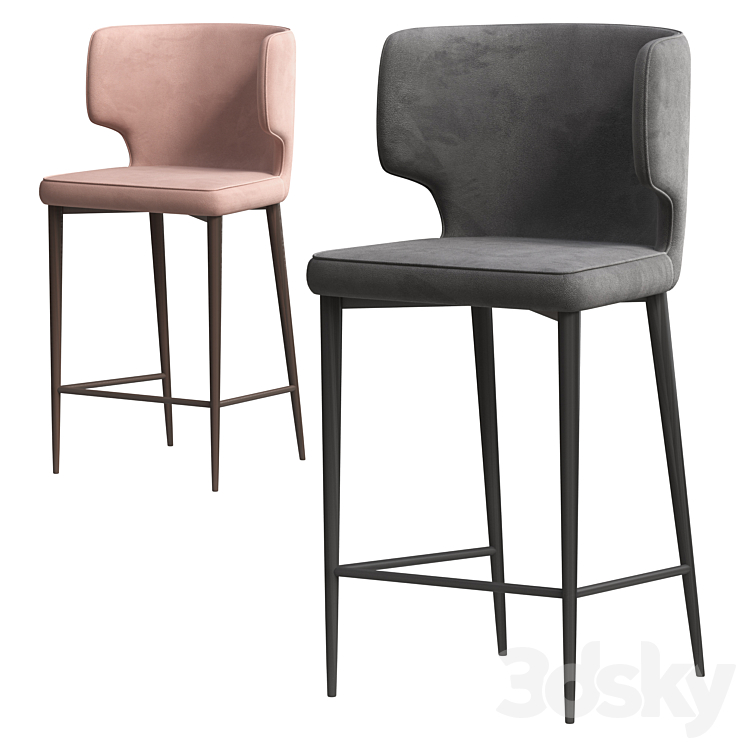 Semi-bar chair Mateo from Stoolgroup 3D Model