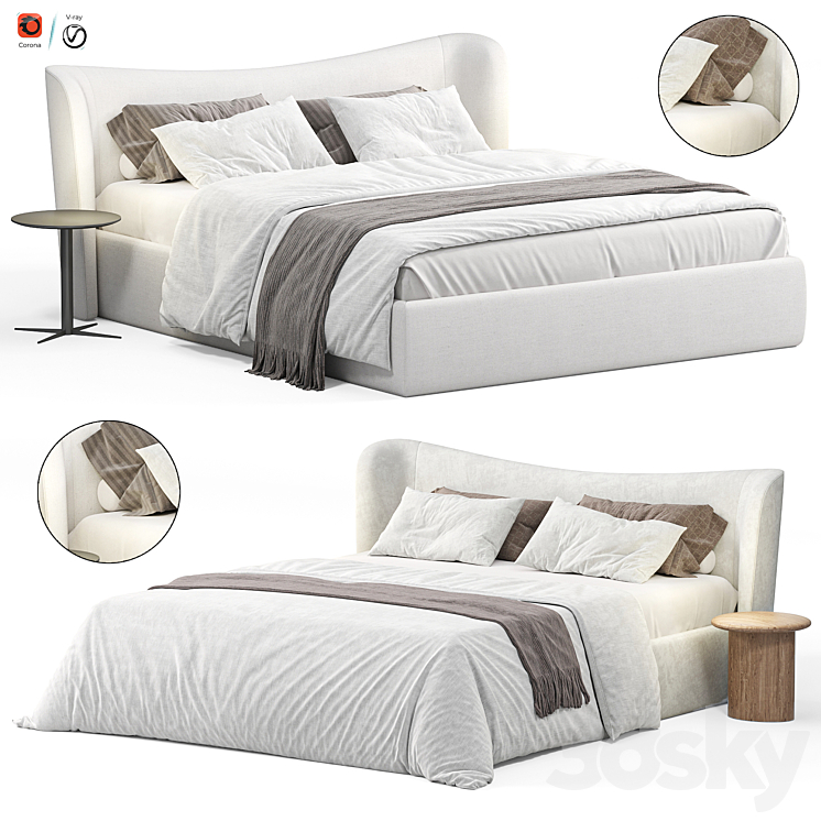 Embrace bed by pianca 3D Model