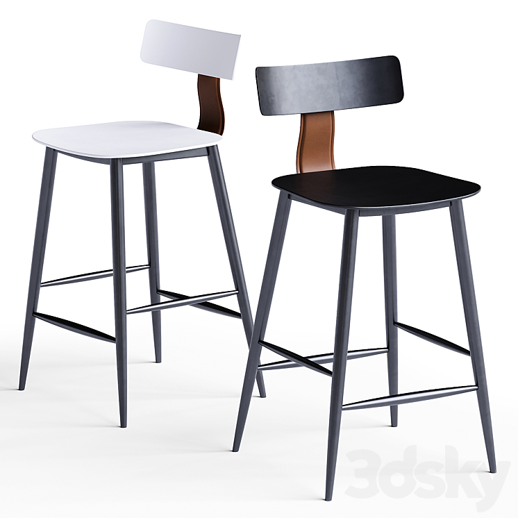 Stool Group Semi-bar chair ANT 3D Model