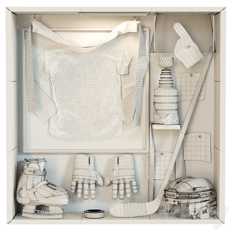 Hockey Set 3D Model Free