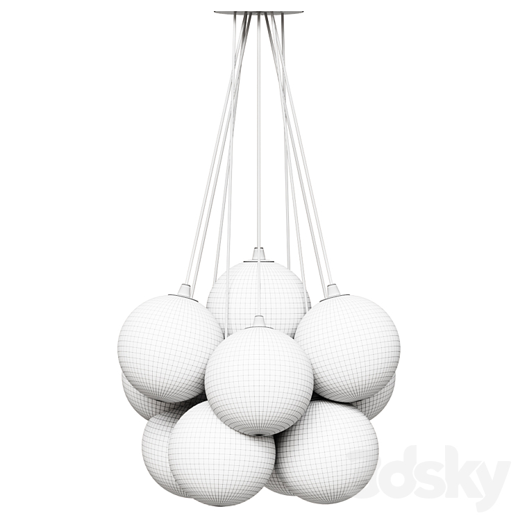 Chandelier Light Fixture 3D Model Free