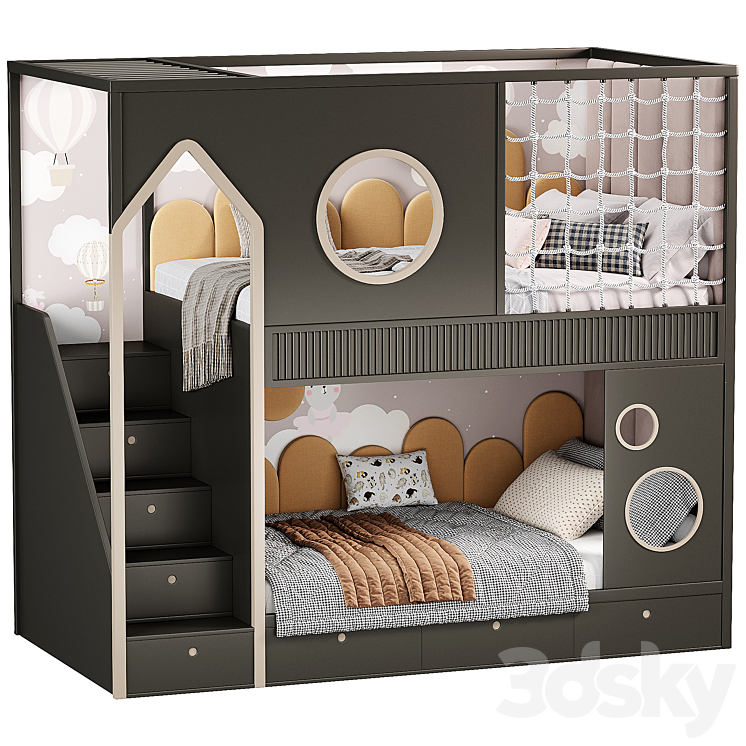 Kids Room Bed 3DS Max - thumbnail 2