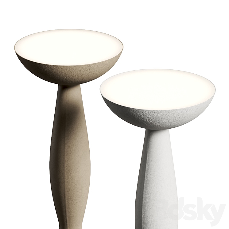 Haos Natural 2020.01 Plaster Floor Lamp 3D Model Free
