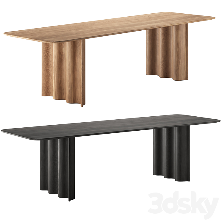 CURTAIN | Rectangular table by ZEITRAUM 3D Model