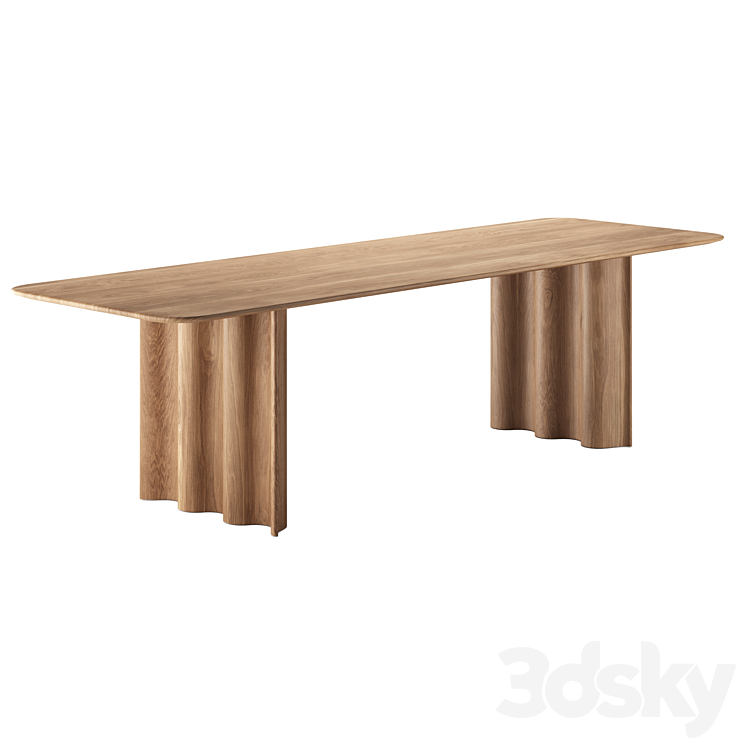 CURTAIN | Rectangular table by ZEITRAUM 3DS Max - thumbnail 2