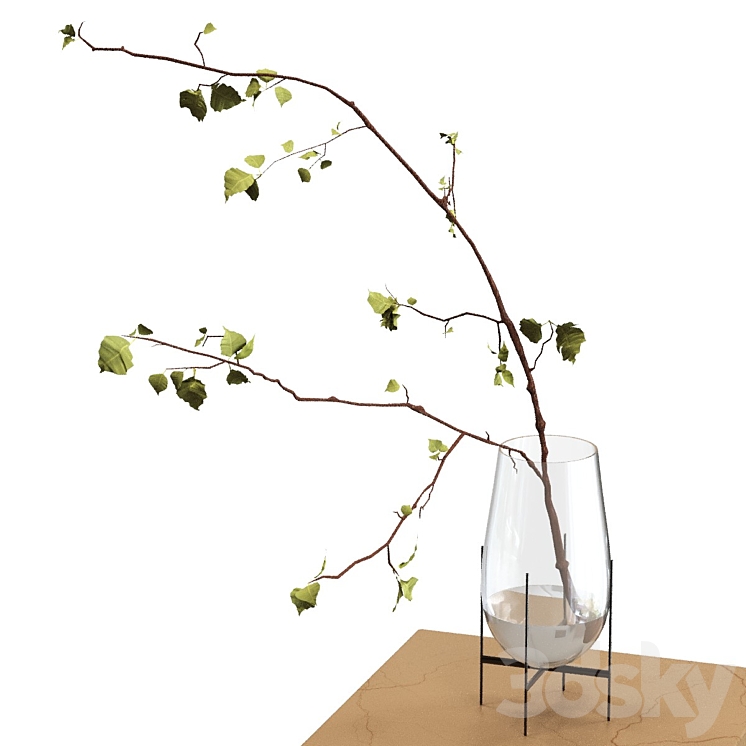 branch in a vase 3D Model