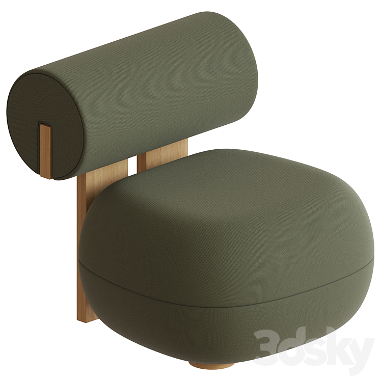 Hippo Lounge Chair 3DS Max - thumbnail 1