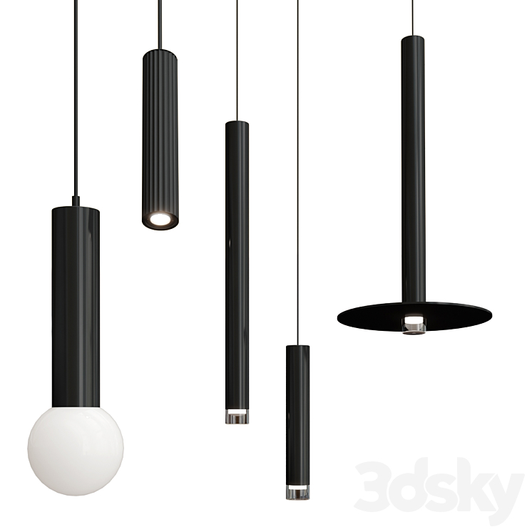 LedsC4 Pendant lamps collection 3D Model