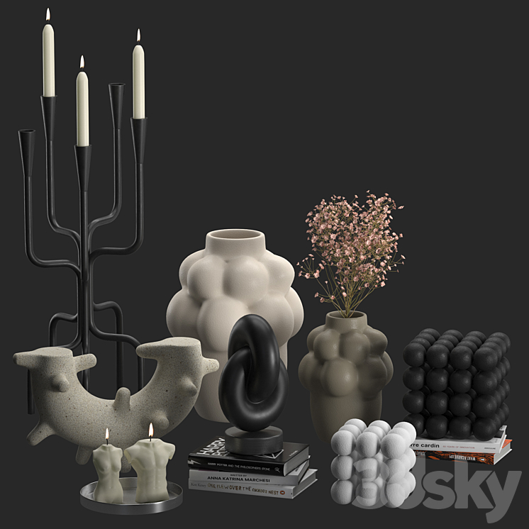 Decorative set (Corner Design) 3D Model Free