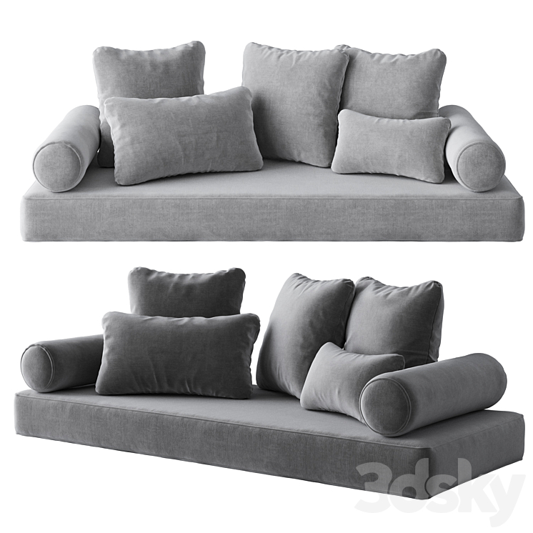 Pillow set \ Decorative pillows 3D Model