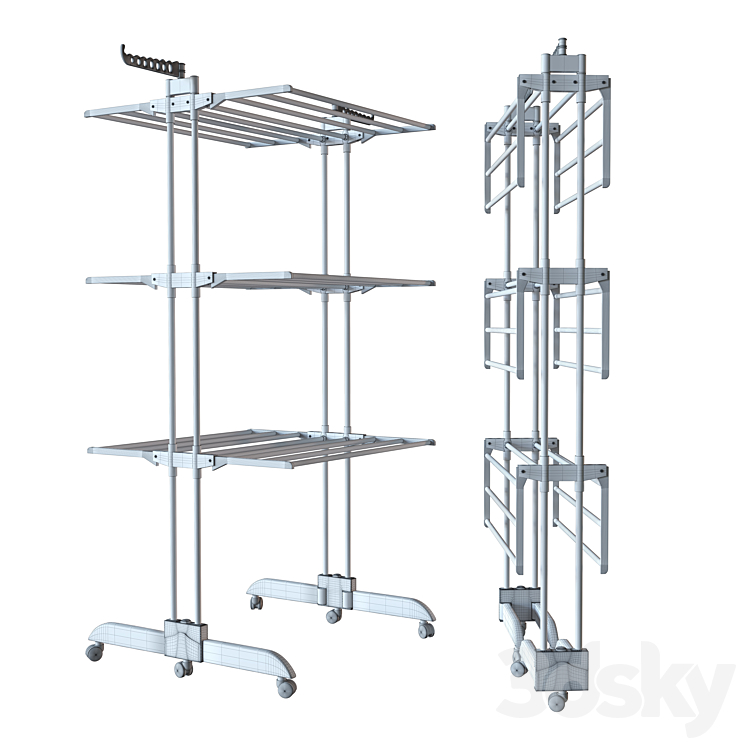 Folding clothes dryer 3D Model Free