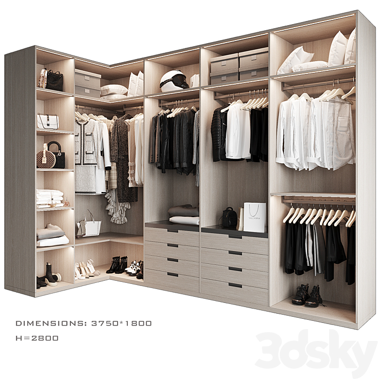 Dressing room 8 3D Model