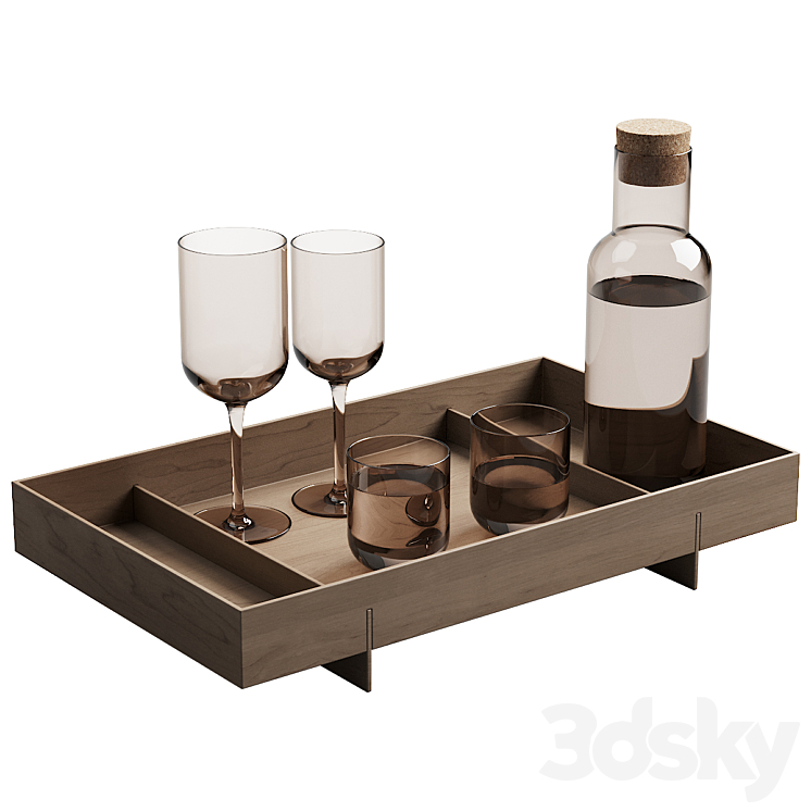 272 dishes decor set 14 FUUM Water Carafe by blomus P01 3D Model