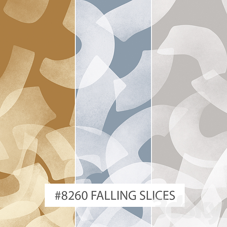 Creativille | wallpapers | 8260 Falling Slices 3D Model