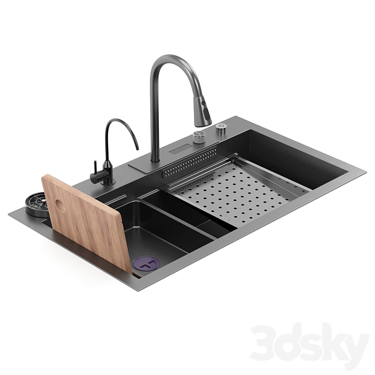 RIBANEDY kitchen sink 3D Model Free