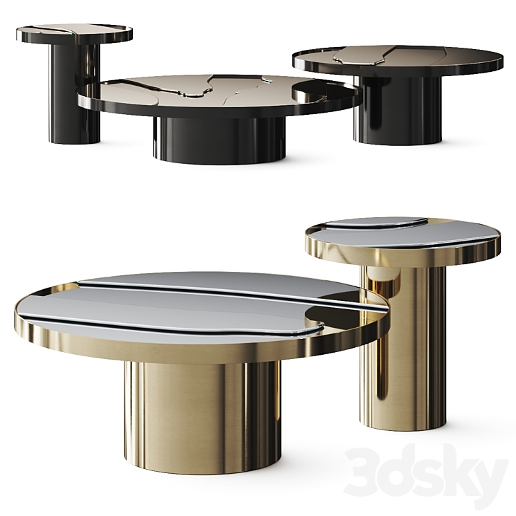 Roberto Cavalli Sahara Coffee Tables 3D Model