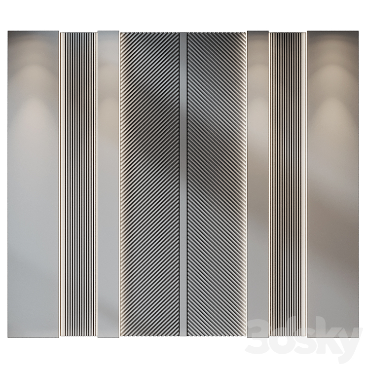 wall panels | set 196 3D Model