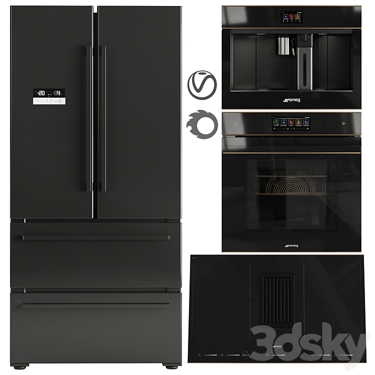 smeg appliances set02 3D Model
